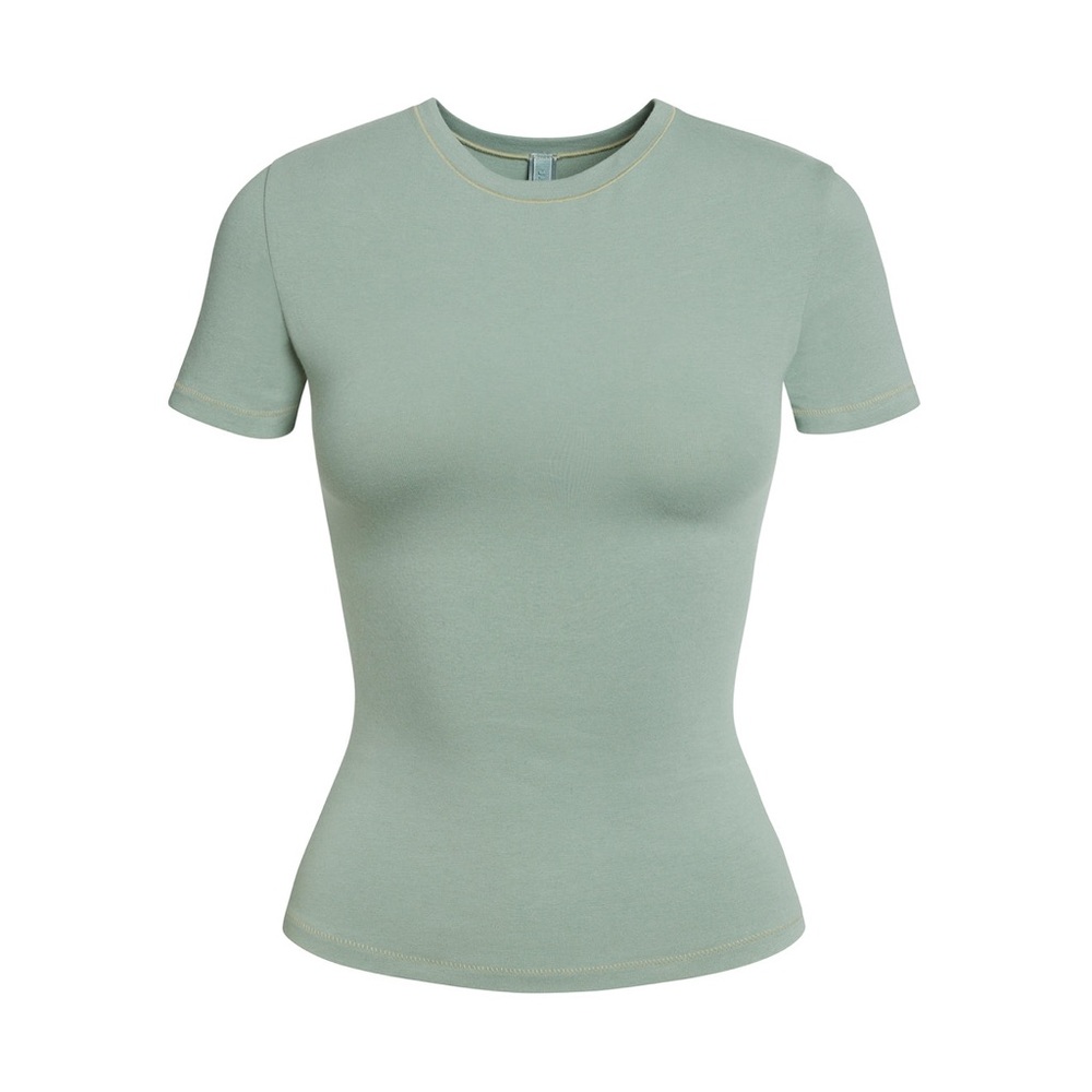 SKIMS cotton Jersey T-shirt in Mineral Green